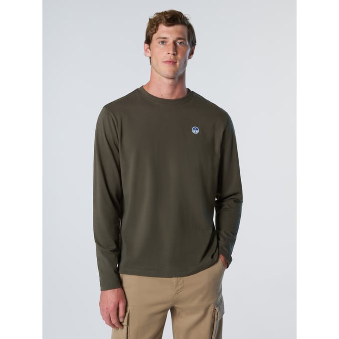North Sails T-shirt Lange mouwen met logopatch