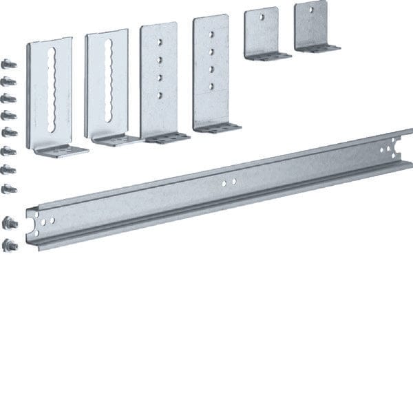 Hager Universeel DIN Rail Bevestiging 500mm Staal 2 Veld Kit - UZ02B3