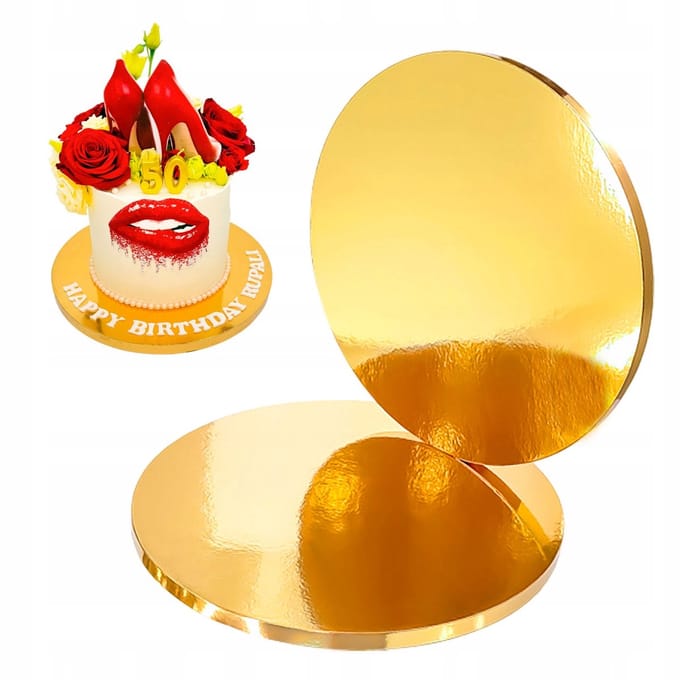 Gouden Taartbodem 25 cm - Dik & Stevig met Spiegelglans