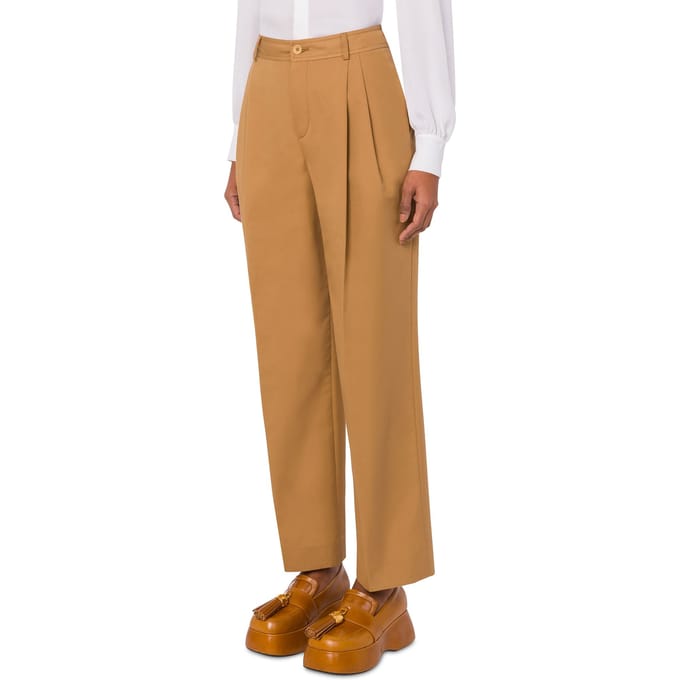 Moschino Trousers With Pleats Brown Größe: 40 | Stoffhosen Outlet | Damen | Braun