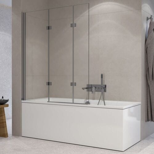 Sturotec 3030 bath attachment with 2 folding elements 120 x 140 cm with nano coating R-SN-BS120