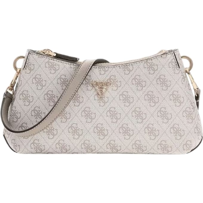 GUESS schoudertas Noelle II Tri Compartment Shoulder Crossbody Bag Bone Logo crème