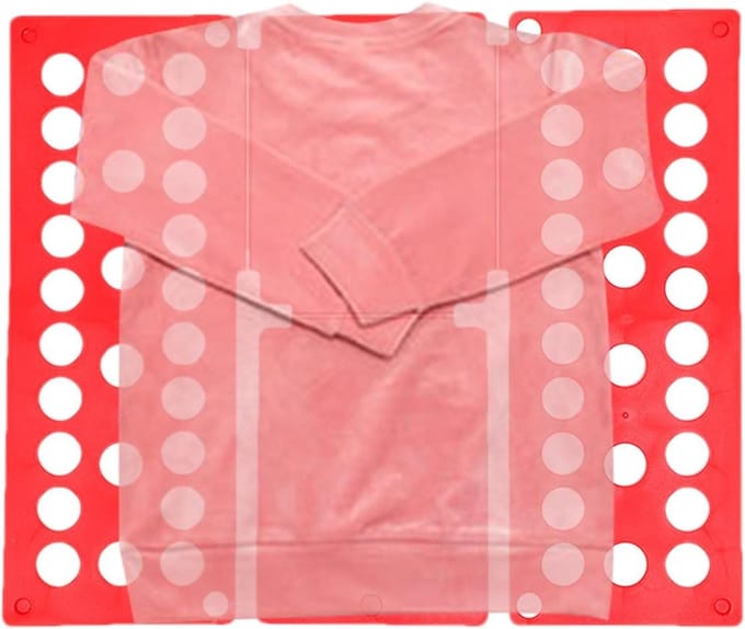 Kleding Vouwplank - Vouw Helper - Efficiënt Organiseren - Aanpasbaar Ontwerp - 40x48 cm - Rood