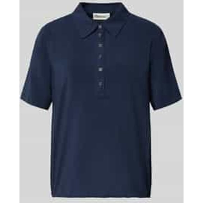 Relaxed fit Poloshirt van viscosemix Model 'Mindy'