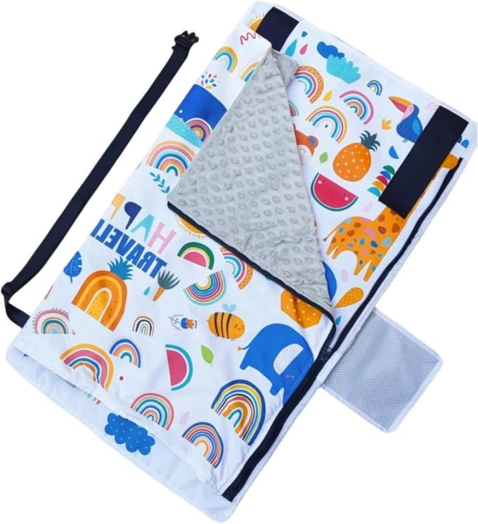 Vliegtuig Bed - Stoel Extender - Comfortabel Reizen - Opvouwbaar Ontwerp - 44 x 79 cm - Wit