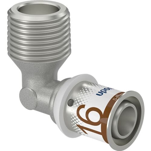 Uponor S-Press Plus knie - 1/2 buitendraad x 16 mm pers