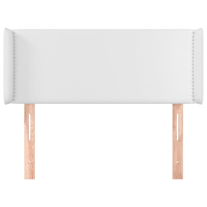 vidaXL Hoofdbord met randen 103x16x78/88 cm kunstleer wit