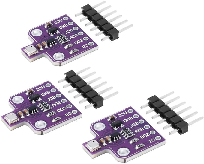 ARCELI BME680 ontwikkelbord, CJMCU-680 druksensor voor temperatuur en vochtigheidssensor, 1,7 ~ 3,6 V I2C-interface compatibel met Arduino voor de registratie van de luchtkwaliteit (3 stuks)