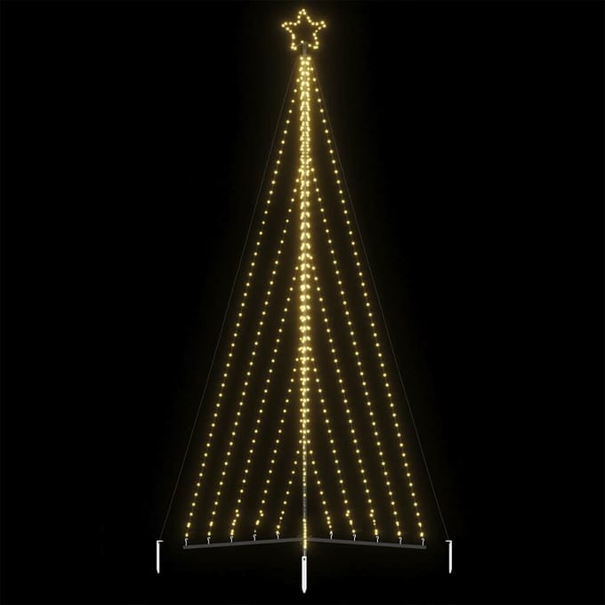 vidaXL - LED-kerstboom - 570 - LEDs - warm - wit - 399 - cm