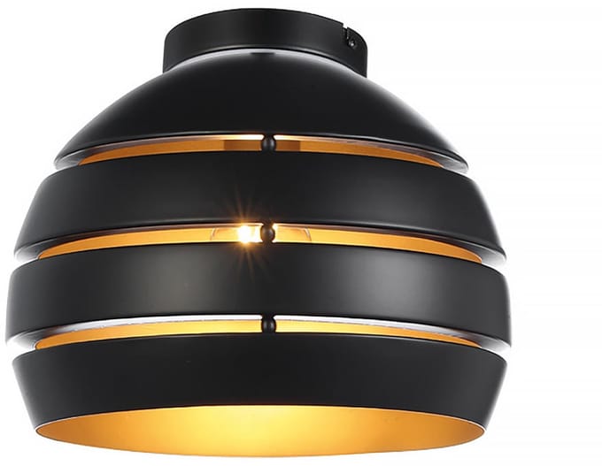 Freelight - Plafondlamp Djarin Ø 28 cm zwart goud