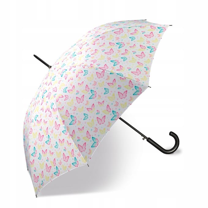 Happy Rain Watercolors Lange Paraplu met Automatische Opening