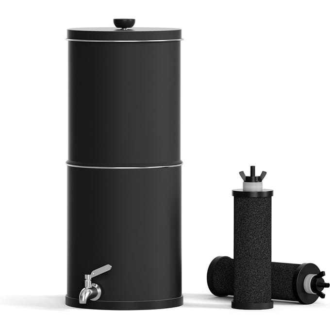 2.25 Gallon Zwaartekracht Waterfiltersysteem Roestvrij Staal Aanrecht Waterfiltersysteem Water zwart