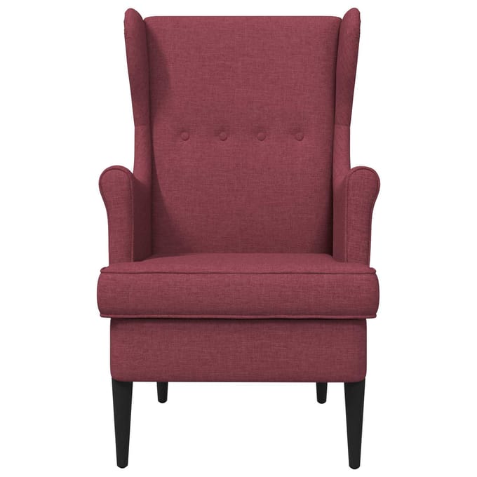 vidaXL - Fauteuil - Wijnrood - Stof