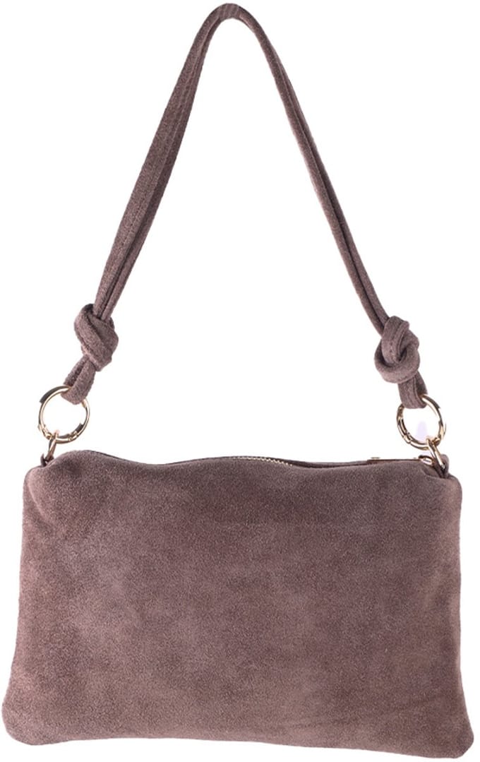 Giuliano lederen schoudertas Sienna - Suede - Made in Italy - Taupe