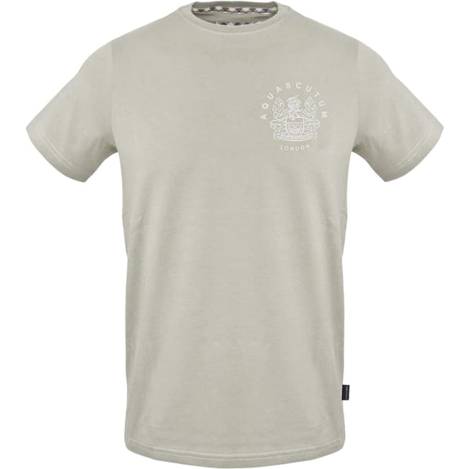 Aquascutum Effen Heren Logo T-Shirt (Grijs)