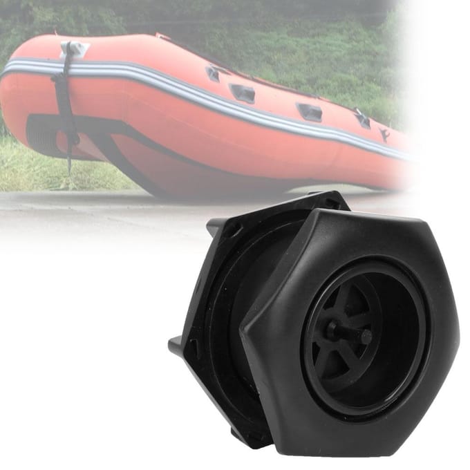 Valve de vidange noire en PVC durable pour bateaux gonflables, accessoires de kayak et de bateau de pêche black