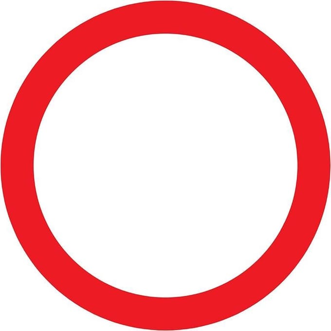 Pickup bord rond diameter 18 cm - Verbodsbord algemeen