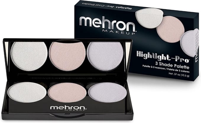 Mehron - Professional Make-up Artist - Highlighter Palet - 3-kleuren - Cool