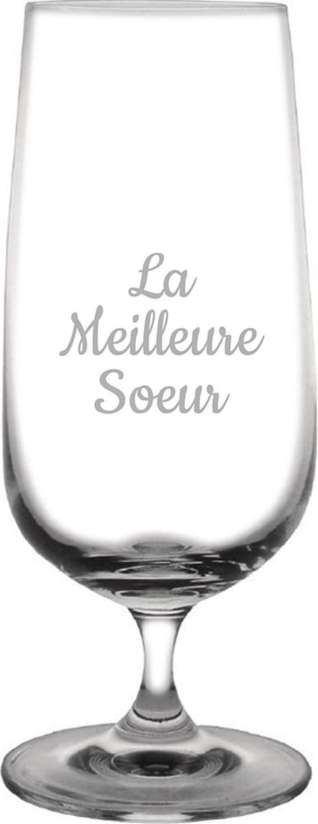 Bierglas op voet gegraveerd - 41cl - La Meilleure Soeur