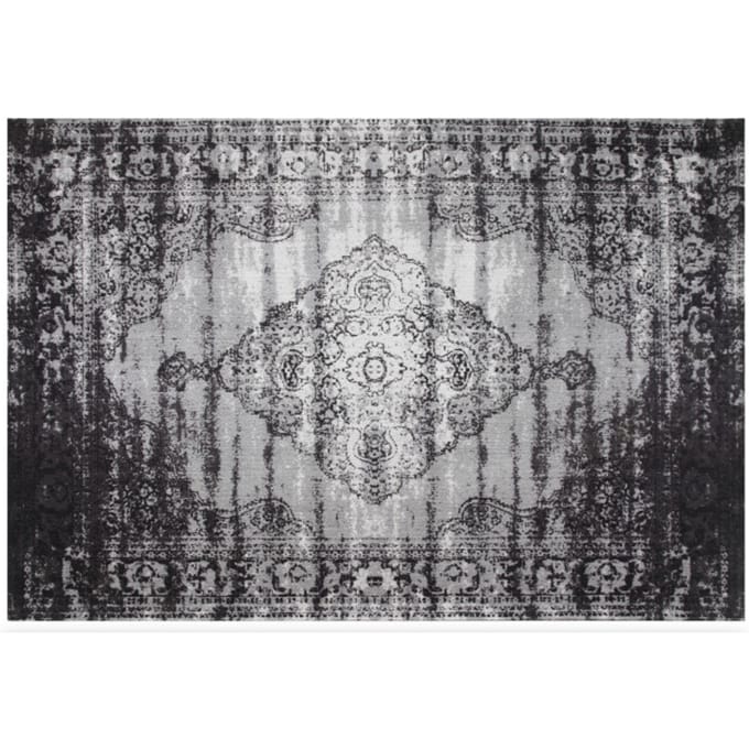Brix vloerkleed kelly vintage black 290x200x1 katoen