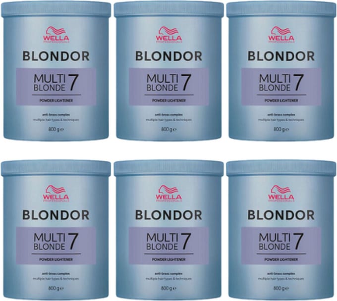 Wella Blondor Multi Blonde Lightening Powder Six Pack - 6x800gr