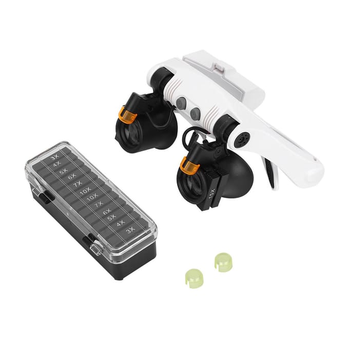 Multifunctionele Hoofdband LED 21 Combinatie Vergrootglas met Vervangbare Lens   voor Inspectie