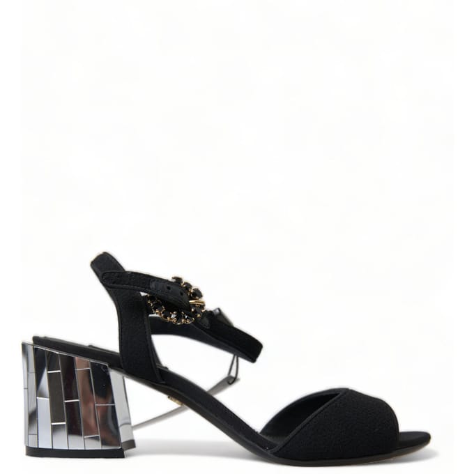Spiegelhak Sandalen Zwart Stijl