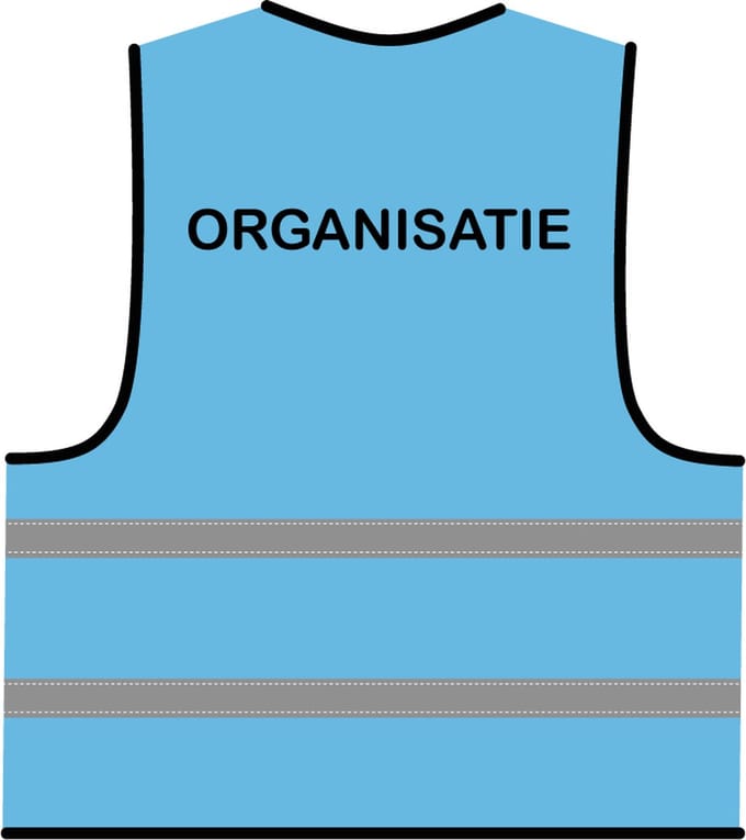 Organisatie hesje lichtblauw