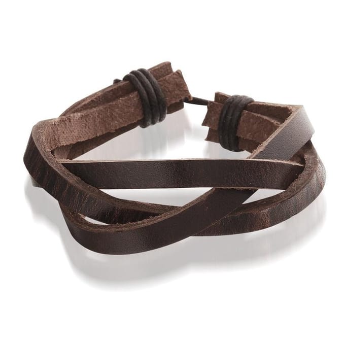 Montebello Armband Wollemia Brown - Unisex - Leer - 20-23 cm