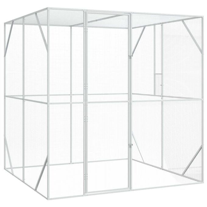 Cage à Oiseaux Anthracite 209 x 202 x 214 cm Acier Galvanisé
