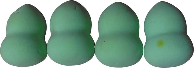 4x Beauty blender groen met beschadigingen