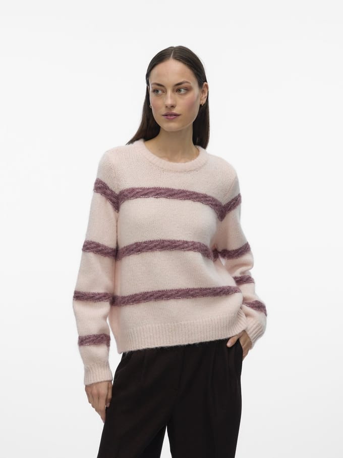 VERO MODA - VMZADA LS O-NECK PULLOVER - Dames - Gebreide truien