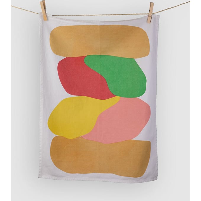 bitten Sandwich Tea Keukenhanddoek patroon