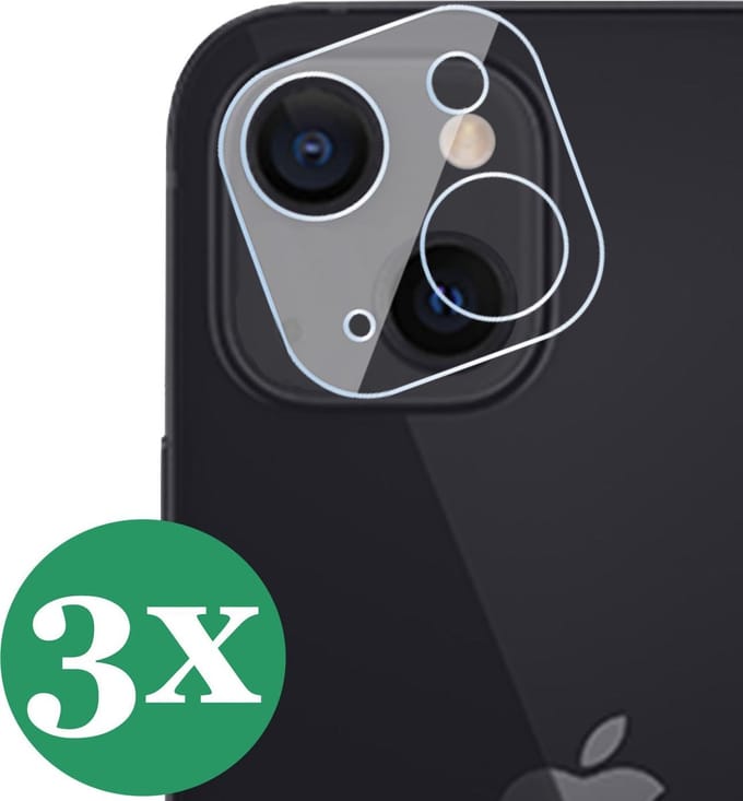 Screenprotector geschikt voor iPhone 13 Mini - Beschermglas Screen Protector Camera Glas - 3 Stuks