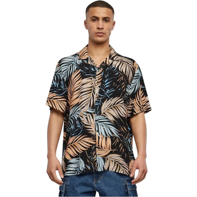 Urban Classics - Viscose AOP Resort Overhemd - M - Multicolours