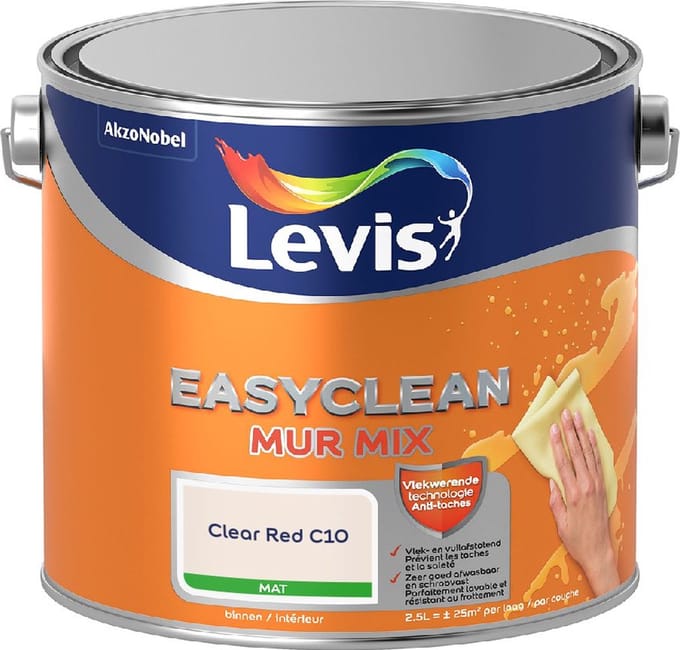 Levis - Easyclean Mur Mat Mix - Clear Red C10 - Mengverf - 2,5 L