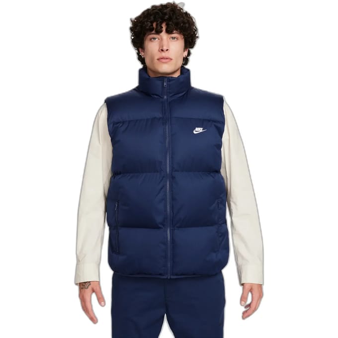 Club Puffer Vest Mouwloos donsjack voor heren Midnight Navy/wit