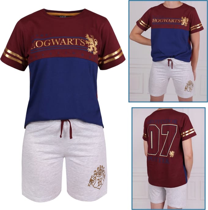 HARRY POTTER Hogwarts - Grijs-bordeauxrode zomerset voor jongens