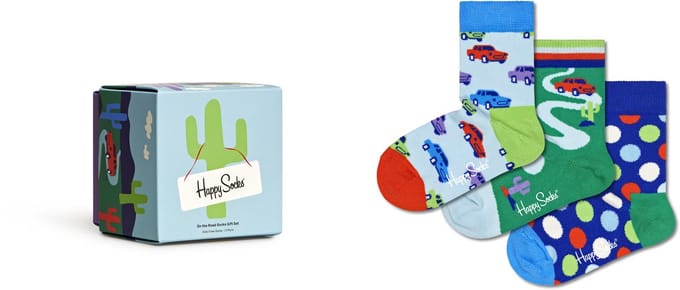 Happy Socks - 3-Pack Roadtrip Gift Set - Kinderen - Sokken