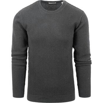KnowledgeCotton Apparel Trui Vagn Antraciet - Maat M - Heren