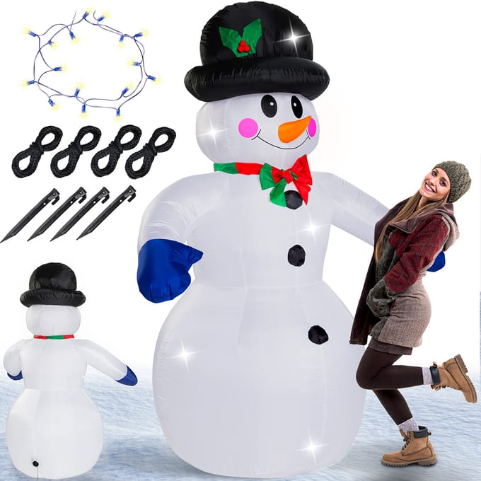 Monzana Opblaasbare Sneeuwpop XXL - 240cm LED Verlichting