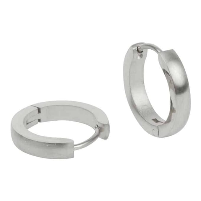 Kalli Oorringen Edelstaal Mat Zilver 1848 (12mm)