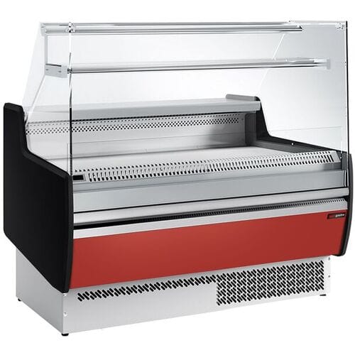 GGM Gastro Kühltheke - 1310mm - 1 Ablage - Frontblende Dunkelrot