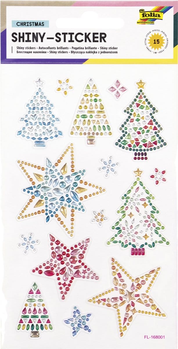 Kerstshiny foliestickers
