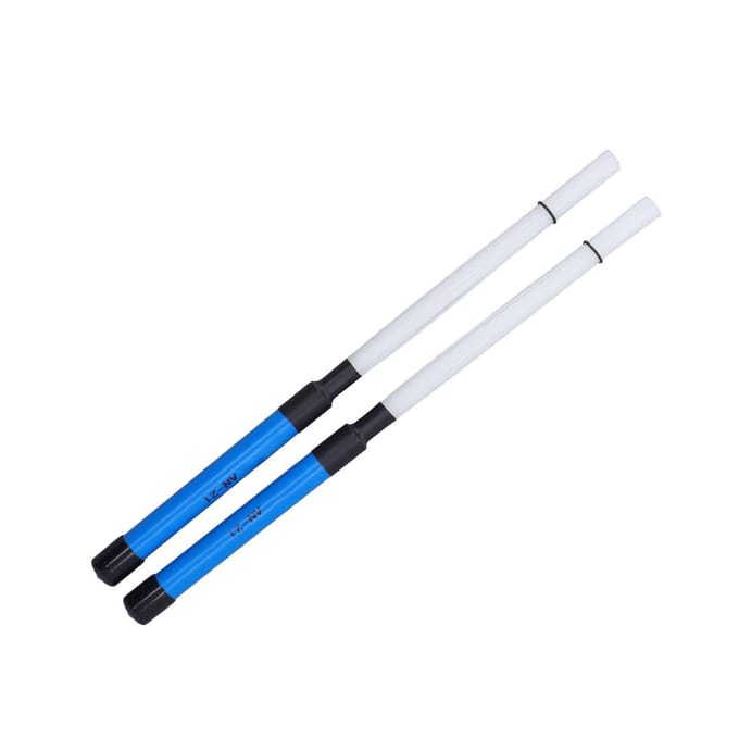1 Paar Jazz Drum Borstels ABS Nylon Draad Draagbare Drumstok Borstel Percussie Instrument Accessoires blauw
