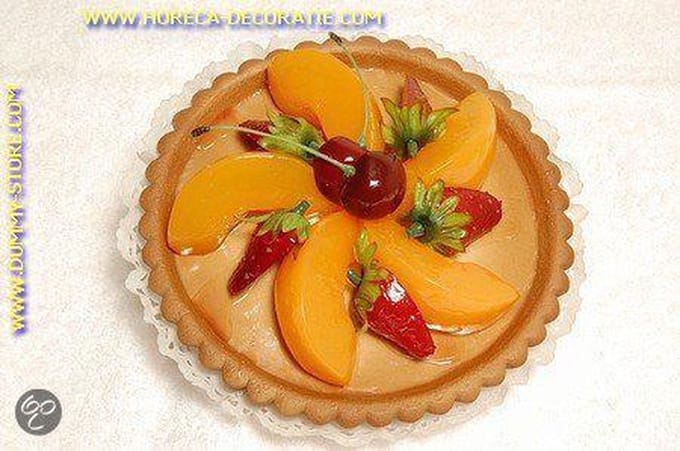 Vlaai, Perzik - Ø 15 cm, H: 6 cm - taartdummy