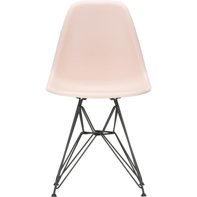 Vitra - DSR Eames Plastic Sidechair - basic dark gepoedercoat - zachtroze RE