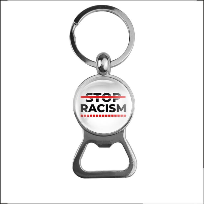 Bieropener Glas - Stop Racism