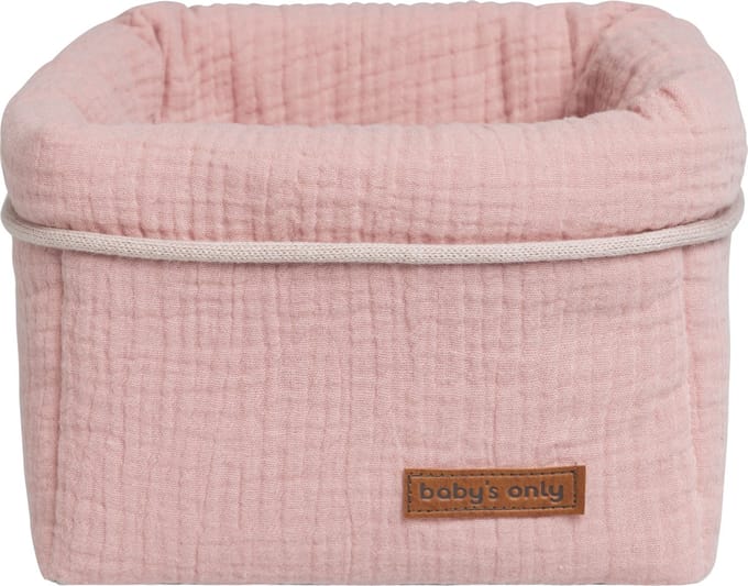 Baby's Only Commodemandje - Opbergmandje - Commode organizer - Babykamer accessoires Breeze - Oud Roze - 100% katoen