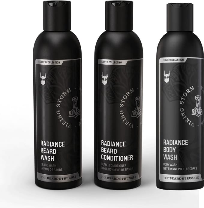 The Beard Struggle Radiance Body Wash + Beard Wash + Beard Conditioner - Viking Storm
